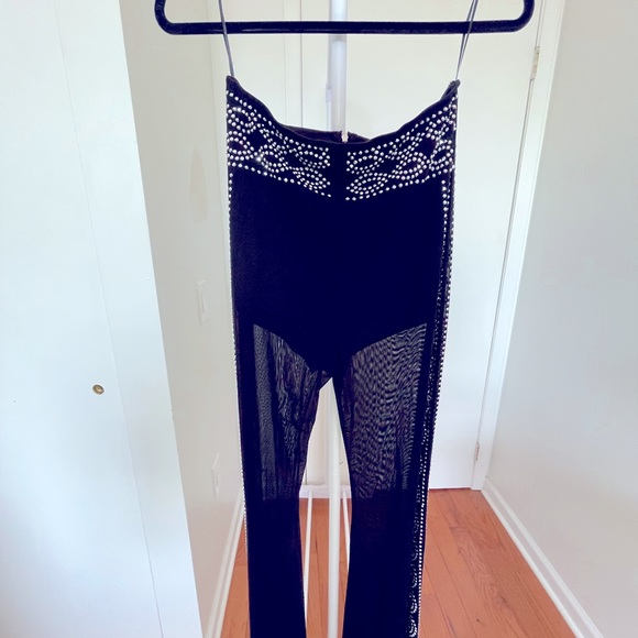 Women matching set  crop bralette and matching flared pants NWT size small. - Picture 4 of 5